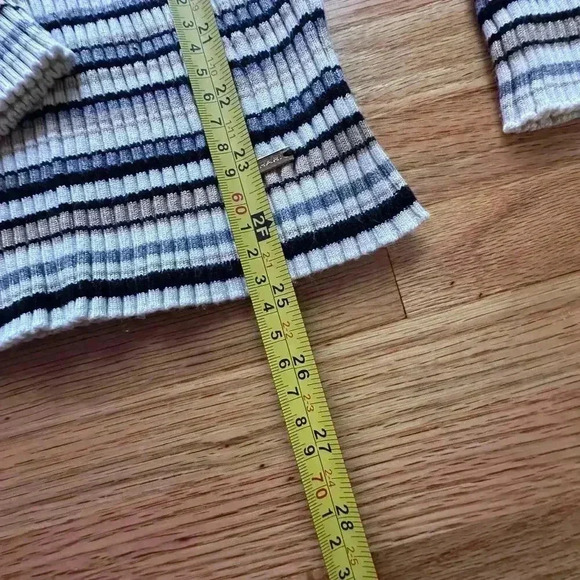 Women's Striped Turtleneck Sweater Mini Dress Size XS l Cozy Cozycore - Picture 4 of 8